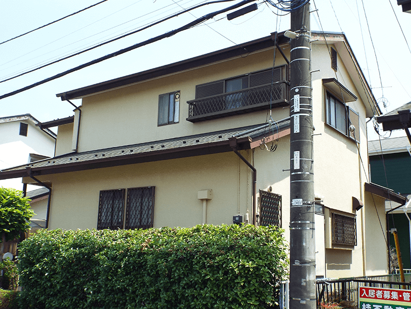 茨城県つくば市の外壁塗装施工事例　施工前写真