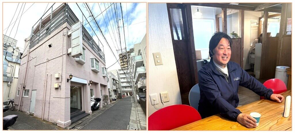 練馬区の塗りチョク練馬拠点外観とスタッフの打ち合わせ風景