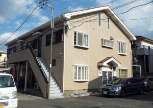 所沢市アパートの外壁・屋根塗装 施工後